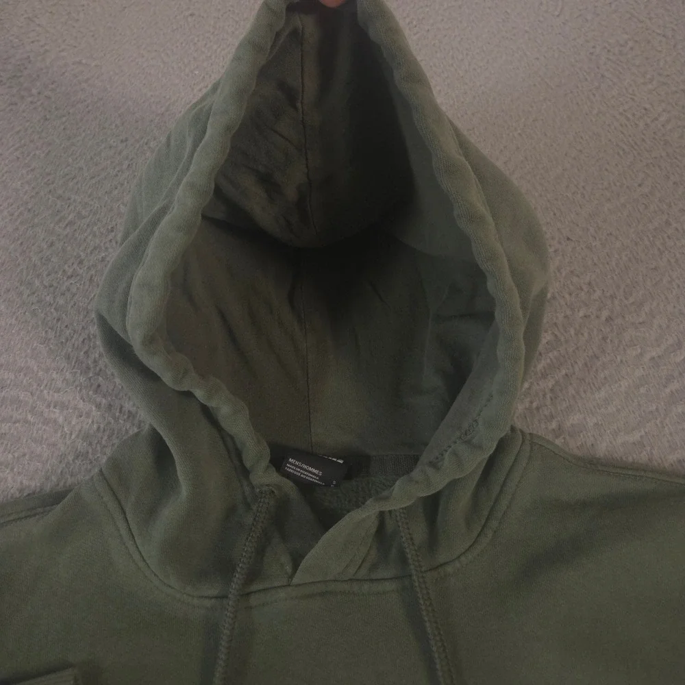 The North Face Hoodie Mens Small Green Box NSE Pullover Cotton Graphic Logo